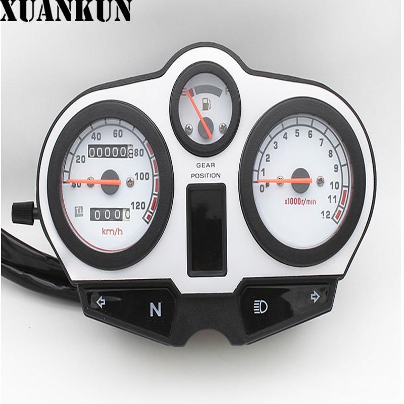 XUANKUN Motorcycle Odometer Instrument 125K Meter Assembly HJ125-A/R Meter Tachometer Assembly