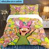 3PCS Bob'S Burgers Bedding Set,Including 1pc Duvet Cover And 2pcs Pillowcases Perfect for Bedroom, Dormitory, Large size Fan Christmas gift