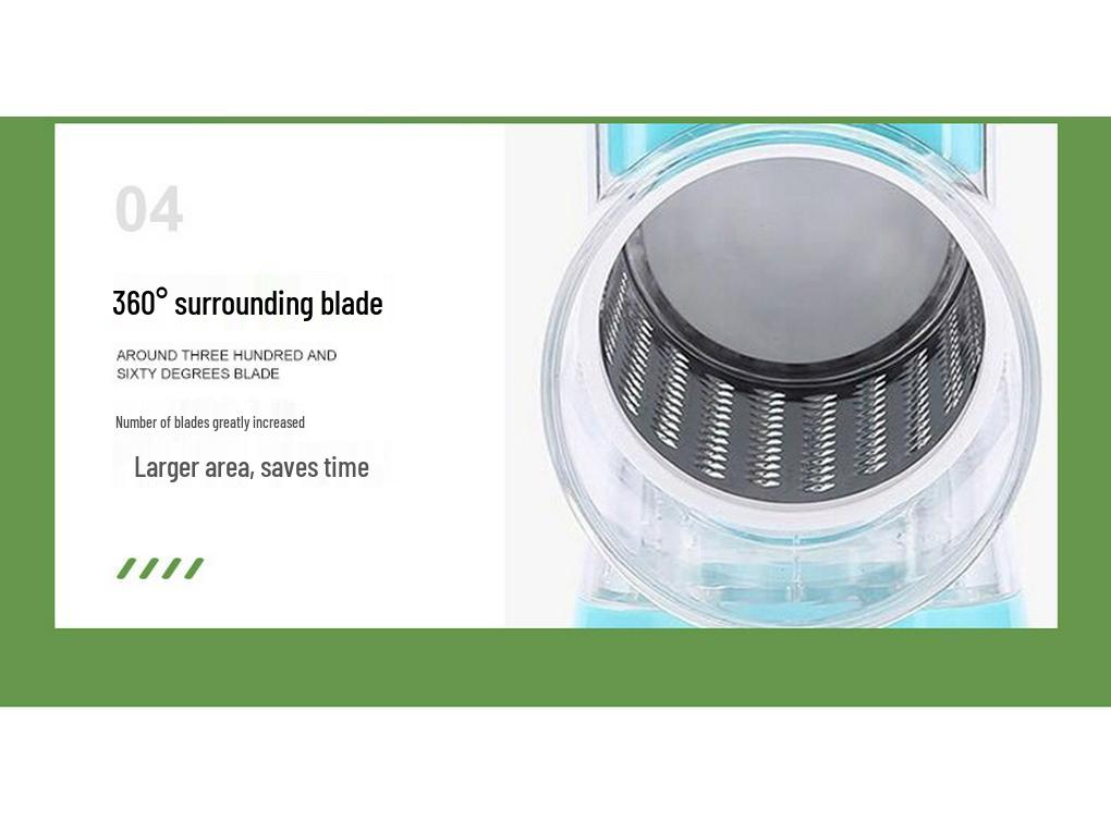 First-Gen Hand-Crank Multifunctional Vegetable Cutter & Grater
