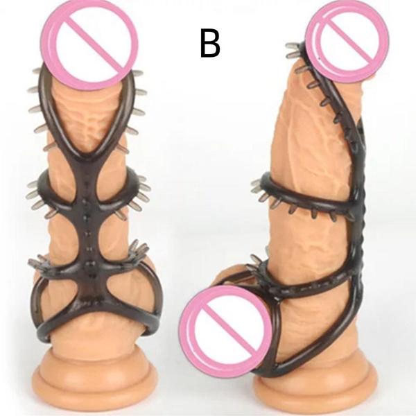 Male Cock Penis Rings Testis Bondage Delay Ejaculation Sex Toys For Men Couples Flirting Adult Games Soft Reusable