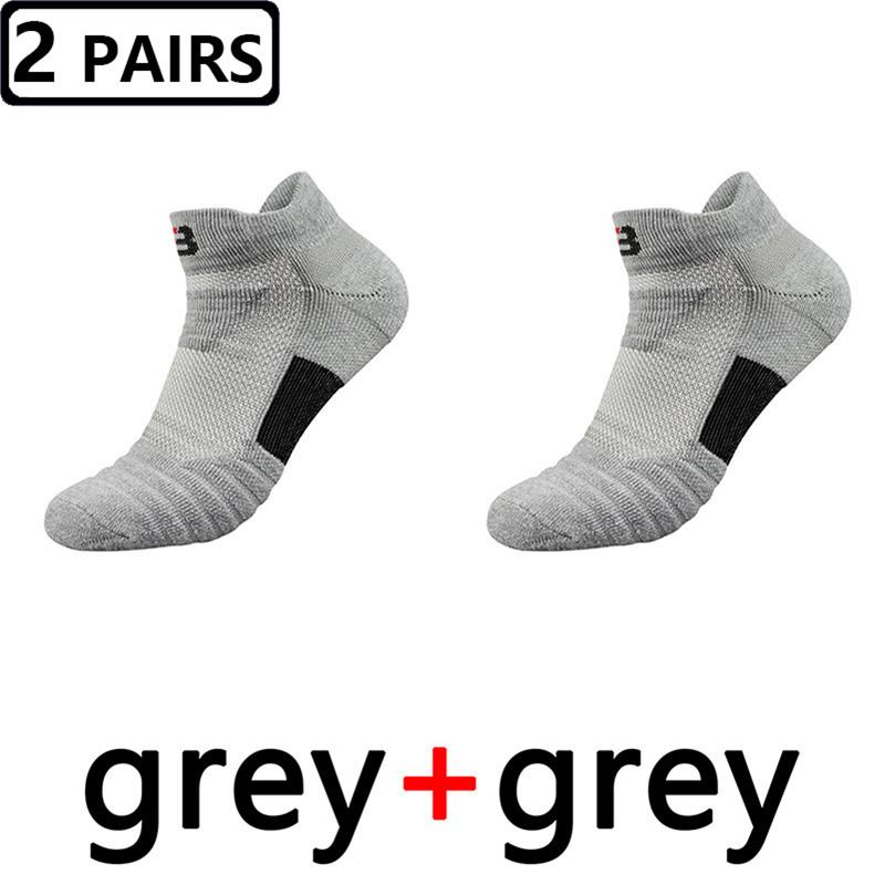 2 Pairs Size47,48 Quality New Men Outdoor Sports Elite Basketball Sock Cycling Compression Socks Cotton Towel Bottom Men's Socks