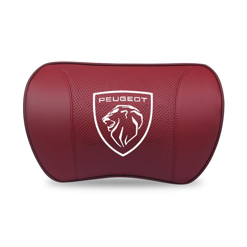 Leather Car Headrest Lumbar Pillow Neck Gap Filler Pillow For Peugeot 206 307 308 3008 207 208 407 408 4008 508 2008 301 205 106Q