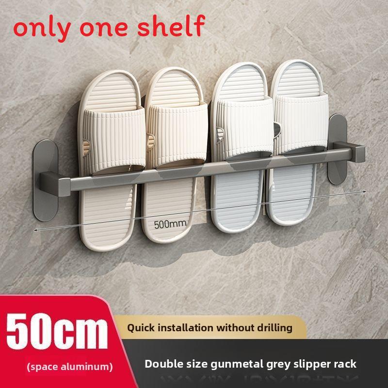 Modern Minimalist Wallmounted Bathroom Shoe Rack With Water Drainage For Home Organization