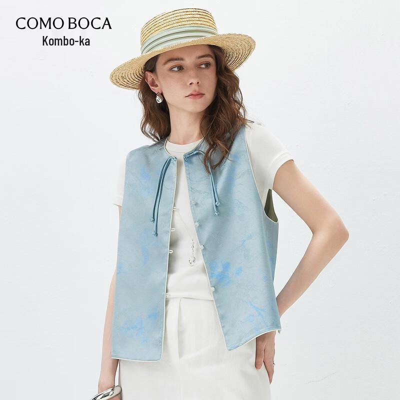

Women s Chinese Style Mulberry Silk Tassel Vest L