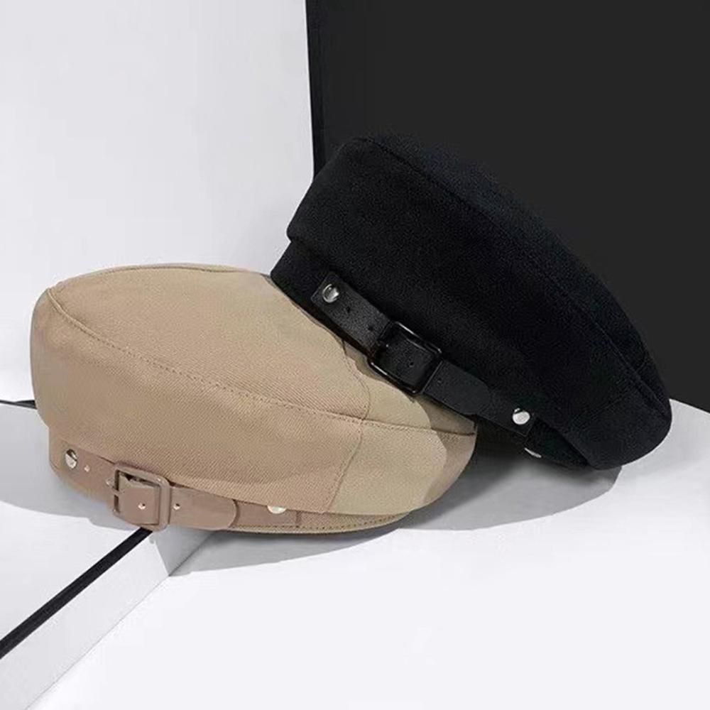 Winter Trendy Single Color Autumn For Girls Painter Hat Keep Warm Octagonal Cap Buckle Beret Women Caps Painter Hat
