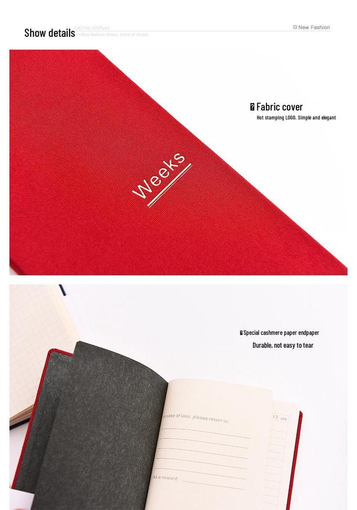Weekly Plan Book: Self-Fillable Date Squares, Diary, and Self-Discipline Journal