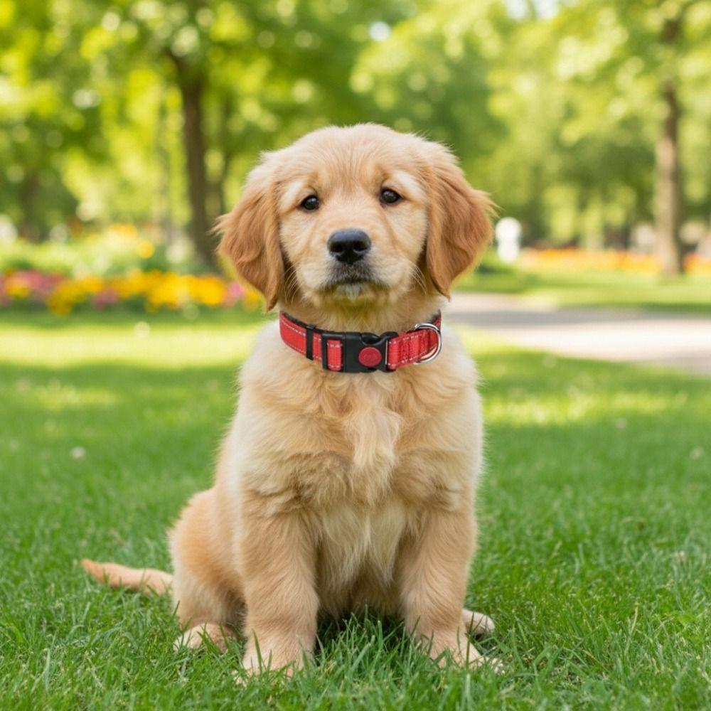 Safety Buckle Reflective Dog Collar Adjustable No Pull Training Collars Small and Medium Dog