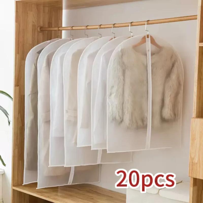 Clothing Dust Cover Fully Closed Clothing Cover with Zipper Hanging Durable Clothing Storage Bag Hanging Coat Sweater