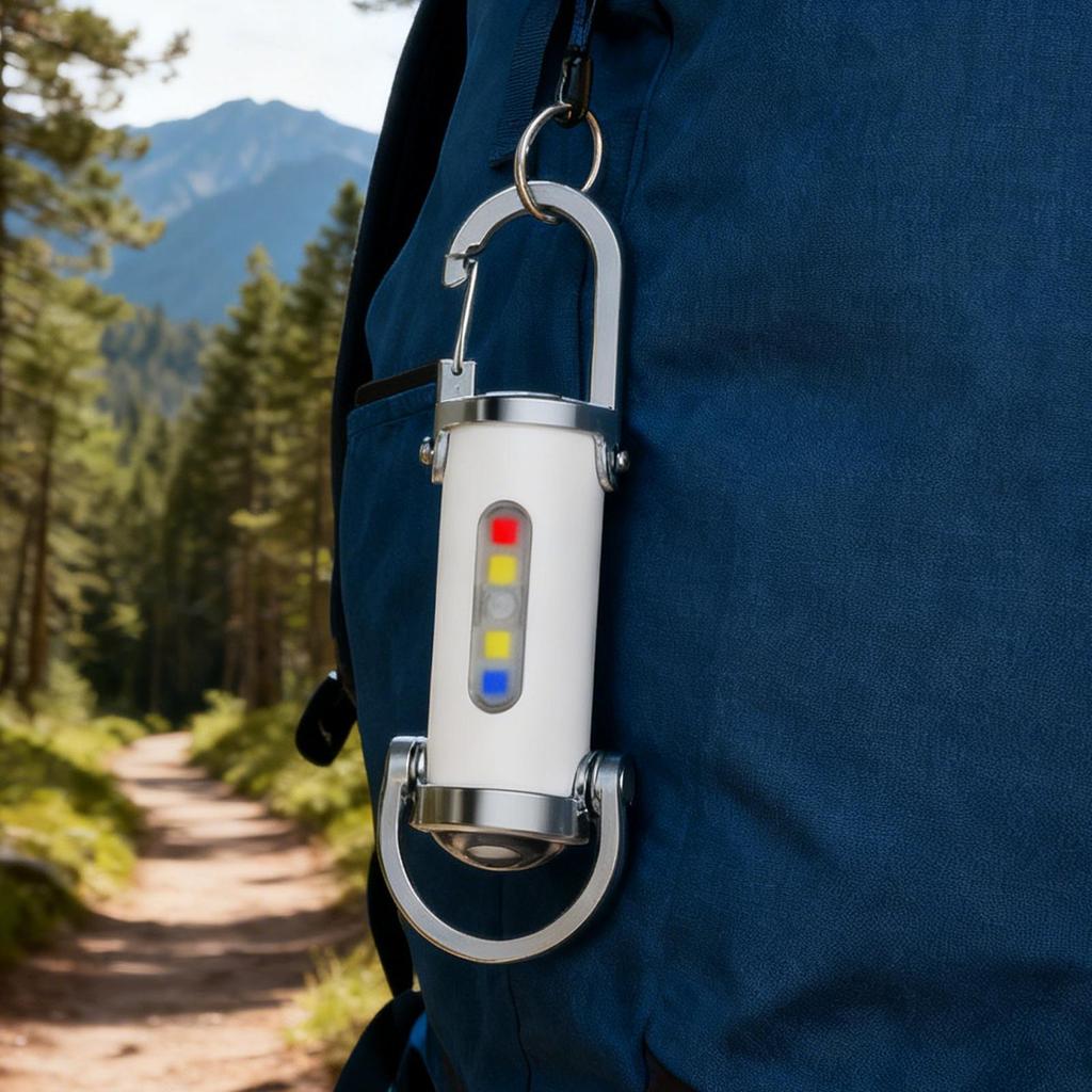 Keychain Flashlight Waterproof 7 Settings Portable Outdoor LED Key Chain Flashlight For Outdoor Camping Hiking Fishing Power