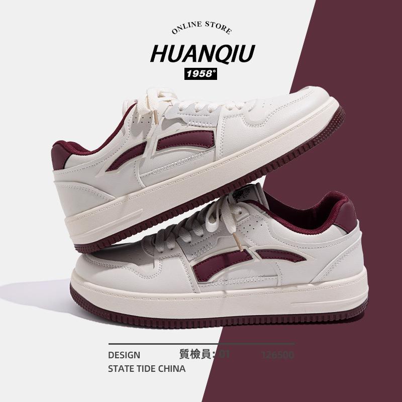 Global ZHQ-HY113 Men's Shoes Platform White Shoes Men's Fashion Versatile Casual Sports Soft Baseplate Shoes Men's