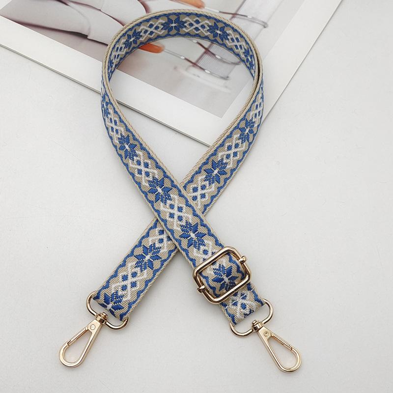 Embroidery Color Adjustable Women's Bag Strap Replaceable Ethnic Style Bag Strap Accessories Single Shoulder Crossbody Narrow