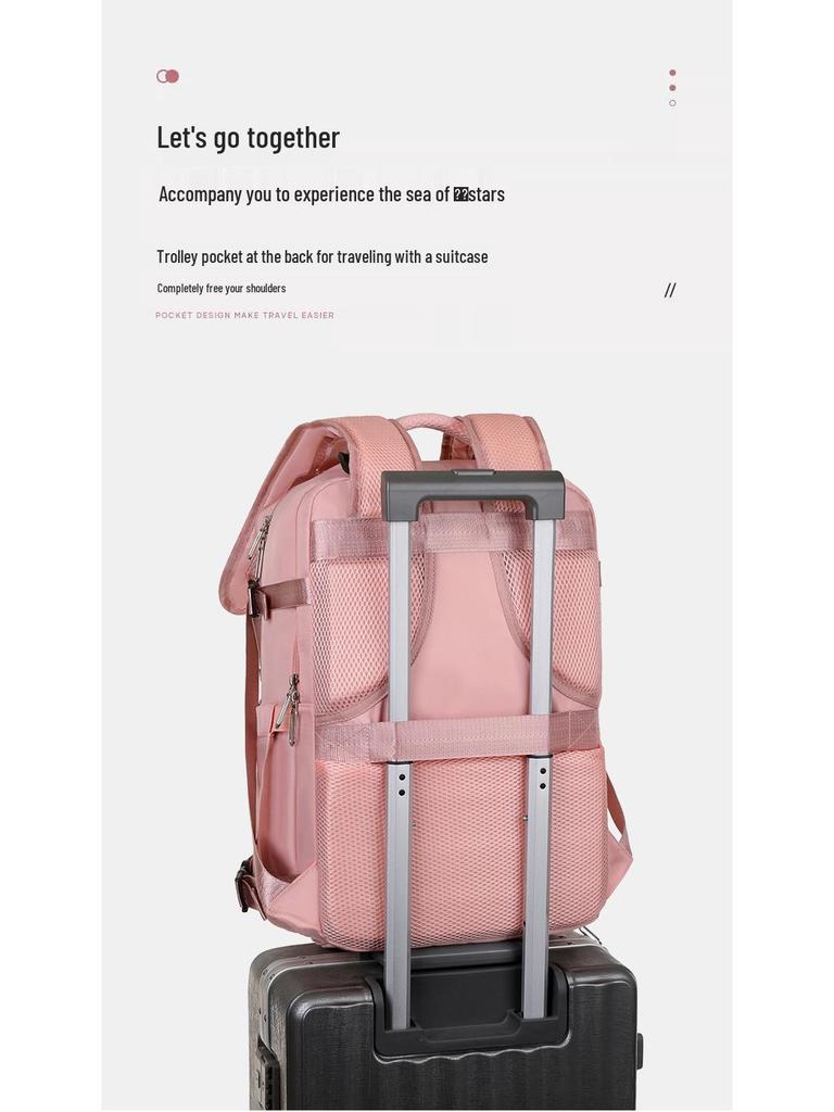 Zaino da viaggio multifunzionale da donna di grande capacità per viaggi brevi