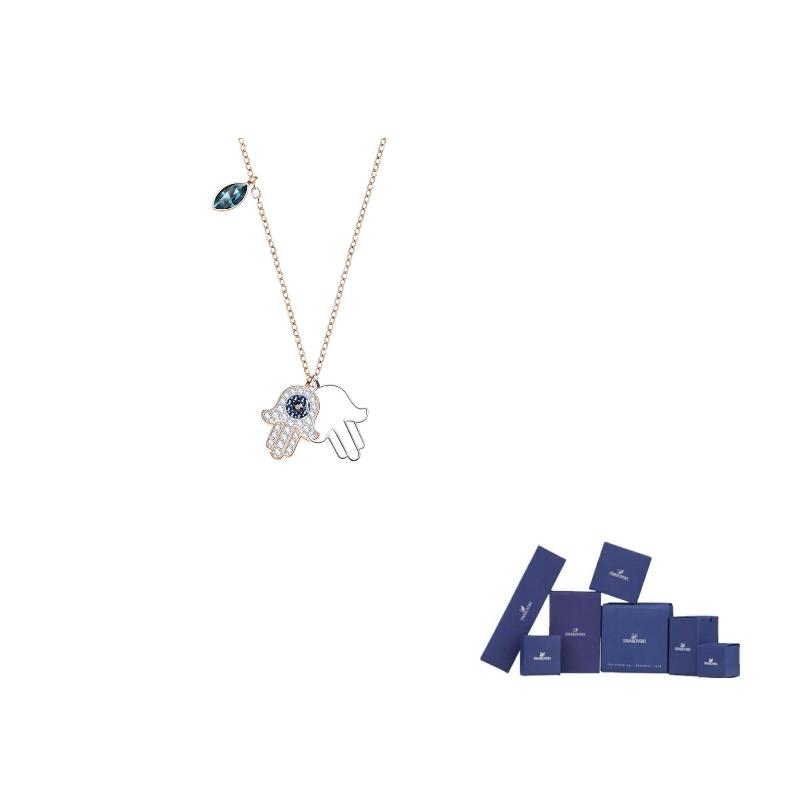 Swarovski Faux Crystal Necklaces Womens F-Original brand box розового золота