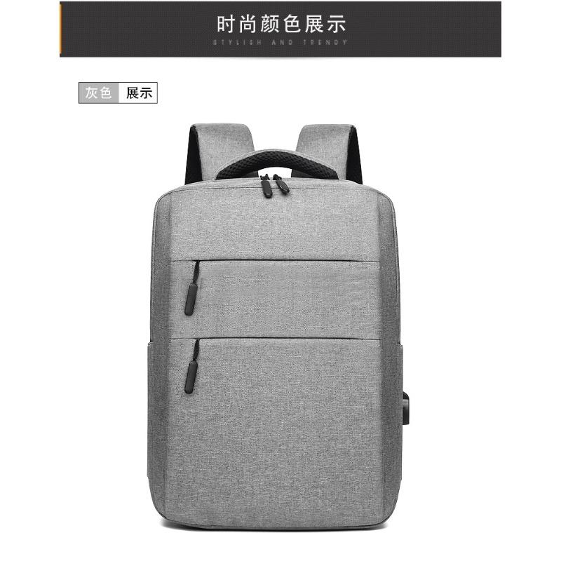 

Стильный и простой деловой рюкзак Большой вместимости многофункциональный водонепроницаемый конференц-рюкзак для компьютера серый