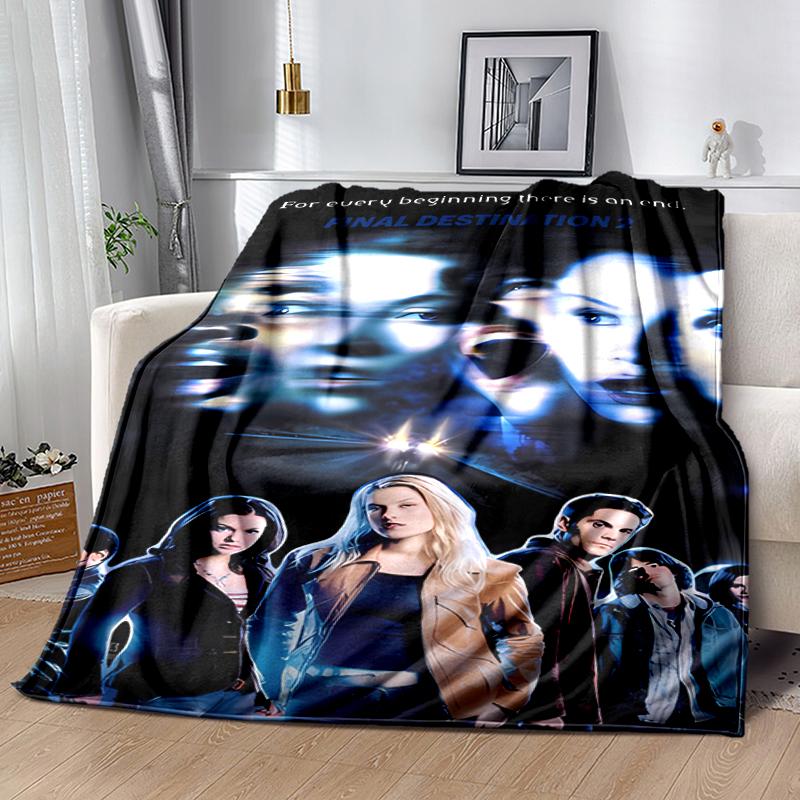 1pc Blanket Final Destination Bloodlines1 Print Design, Lightweight Blanket for Sofa, Bed- Soft &Warm, Gift for All Seasons Like Christmas, Halloween