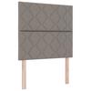 Boxspring bed with headboard Taupe 100 x 200 cm Fabric