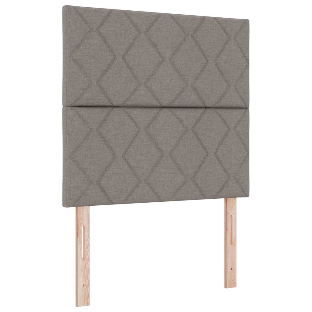 Boxspring bed with headboard Taupe 100 x 200 cm Fabric