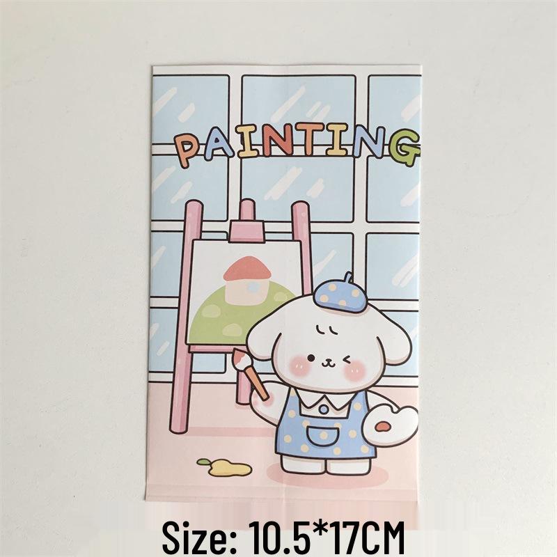 Christmas Bear Themed Laminated Paper Bag for Baking & Jewelry Storage