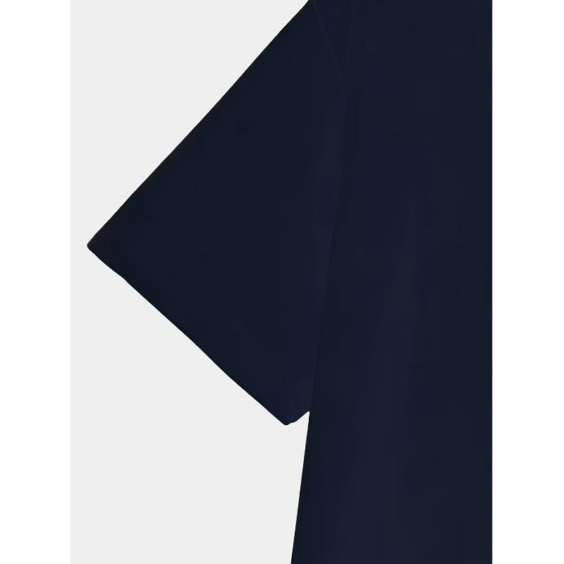 European Sizes Men'S Navy Blue "bro." Graphic T-Shirt - Casual Short Sleeve Tee with Bold White Lettering