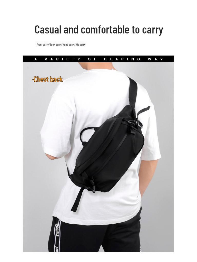Korean Style Men's Chest & Waist Bag - Simple, Functional, Fashionable, and Spacious