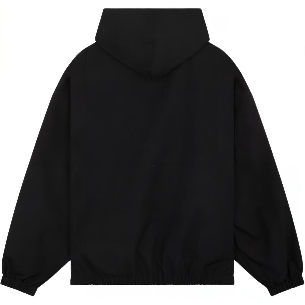 We11done Letter Zipper Long Sleeve Hooded Jacket Men jackets Black WD-JP2-24-078-M-BK