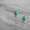 Delicate And Small Turquoise Eardrop Creative New In Vintage Blue Lily Of The Valley Earrings For Women Everyday Jewelry