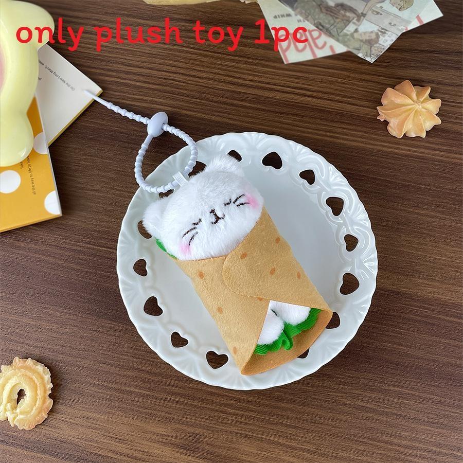 Plush Pancake Animal Toy Capybara Doll Keychain Backpack Pendant Holiday Gift
