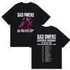 Bad Omens Do You Feel Love Tour 2026 Maglietta Uomo e Donna Estate Abbigliamento Gotico Moda Casual Girocollo Manica Corta Top