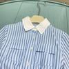Korean Style Striped Shirt Dress - Spring/Summer Collection for Energetic Girls