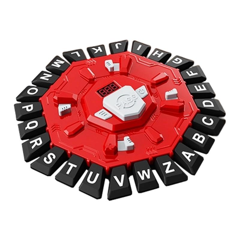

Fast-Paced alphabets Game Board Quick Thinking English Word Pressing Game Rhythm Turntables Toy Easy to Play красный