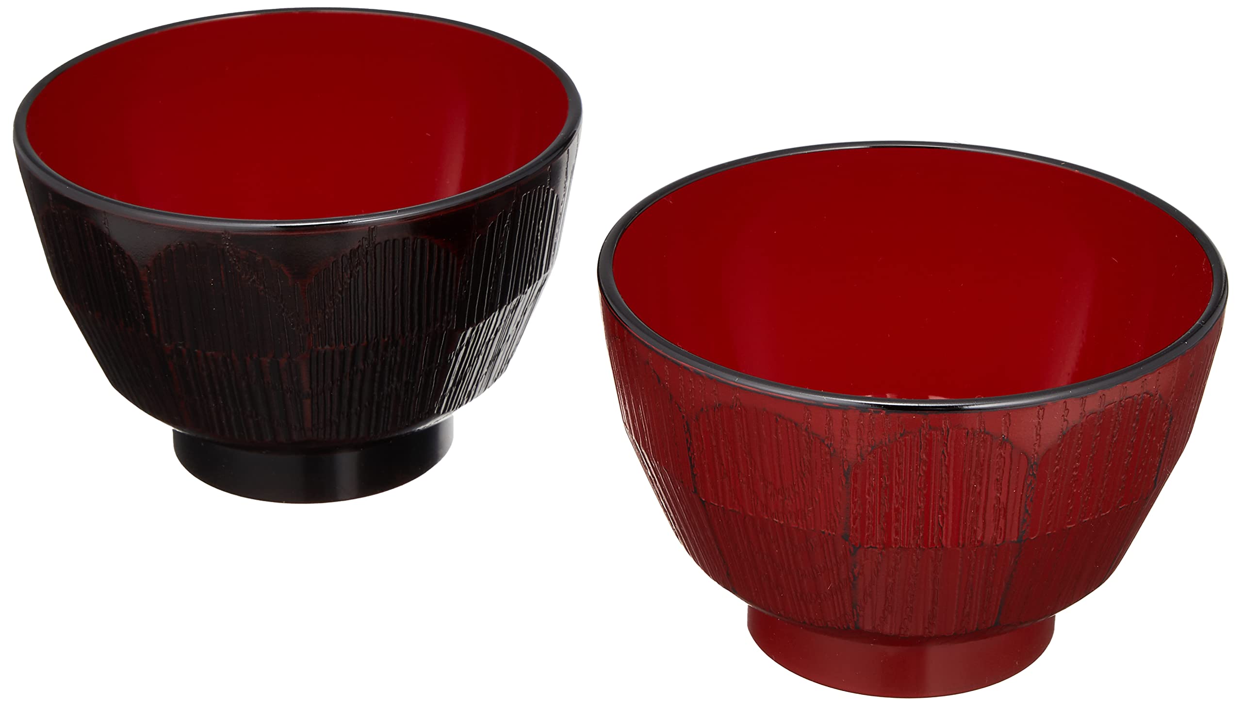 Yamanaka Lacquerware Range Hatsuri Soup Bowl Pair Set Akebono Negoro M16334 &