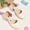 2026 Spring Toddler Girls' Bow Hollow Sandals - Princess High Heels