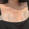 Elegant Vintage Rose Tulip Crystal Choker Necklace for Women Wedding Jewelry Cute Pendant Chain Lady Party Neck Accessories Gift