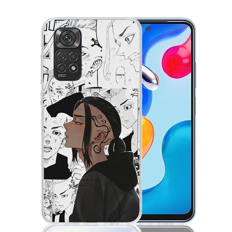 Anime Tokyo Aevengers Phone Case For Xiaomi Redmi Note 15 14 13 12S 12 Pro Plus 11S 11E 11 11T 10S 10 Art Soft Pattern Cover Red