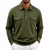 Men S Long Sleeve Polo Casual Multi Pocket Sweatshirt