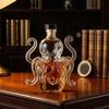 Oktopus Whiskey Flasche, Lustiger 3D Glas Tier Karaffe, 320ml Einzigartiger Alkohol Spender für Hausbar Dekoration, Neuheits Geschenk für Männer Papa Ehemann