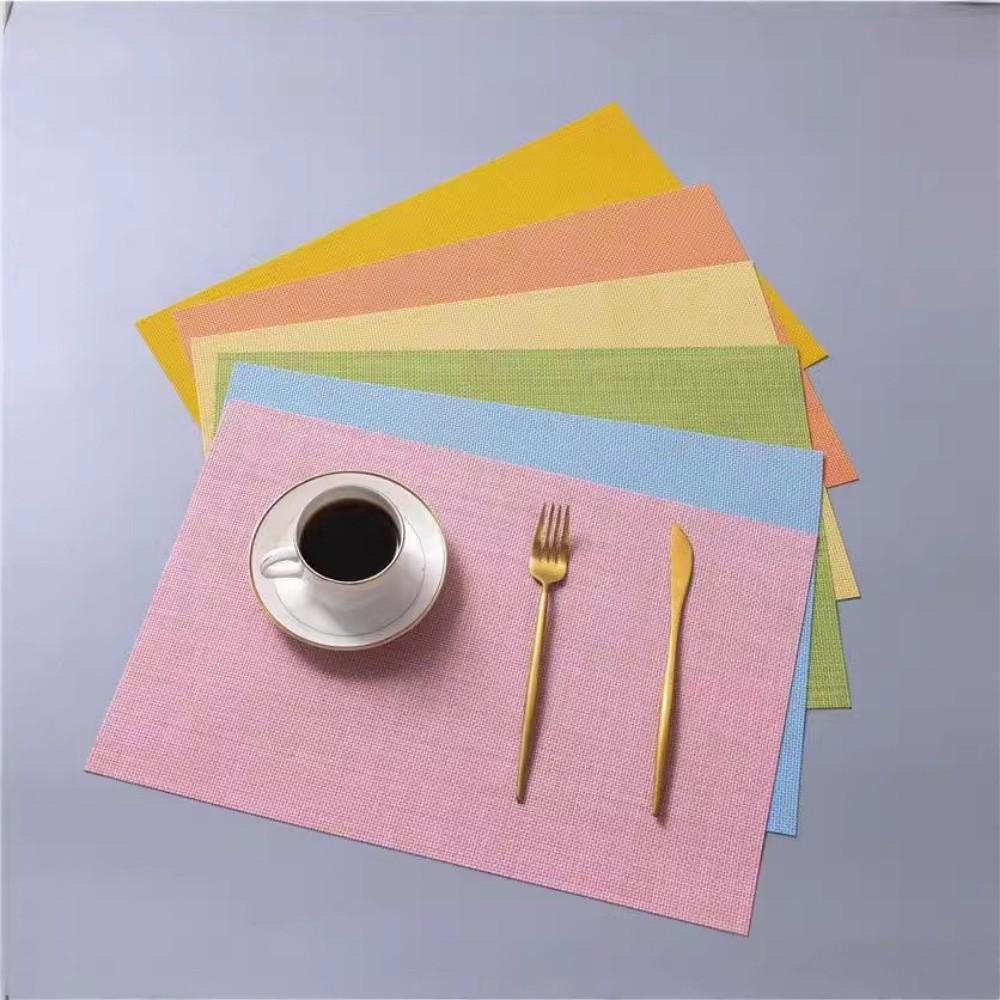 Washable Water Cup Mat Solid Color Western Food Mats New Woven Table Mats Kitchen