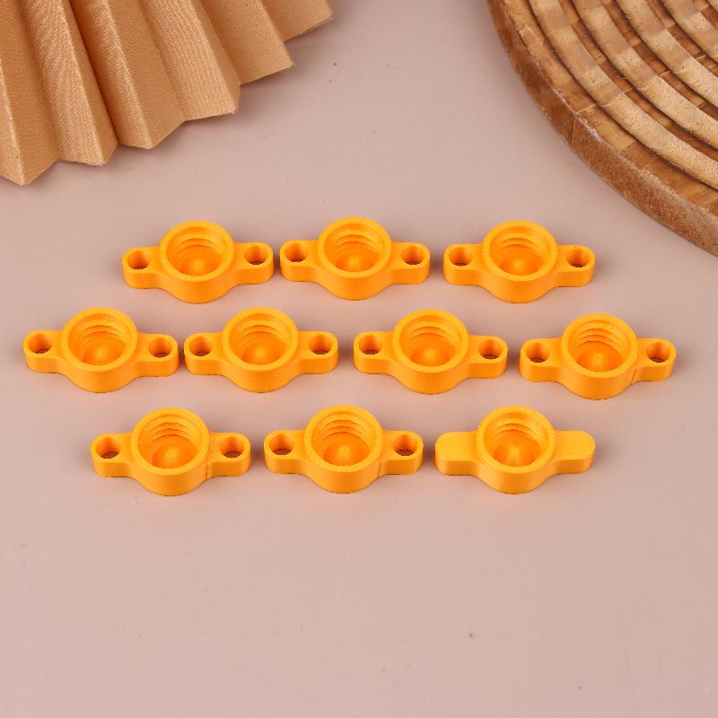 New 10PCS Orange Glass Glue Caps - Durable Plastic Sealing Caps For Standard Glue Bottles, Portable Decoration Tools