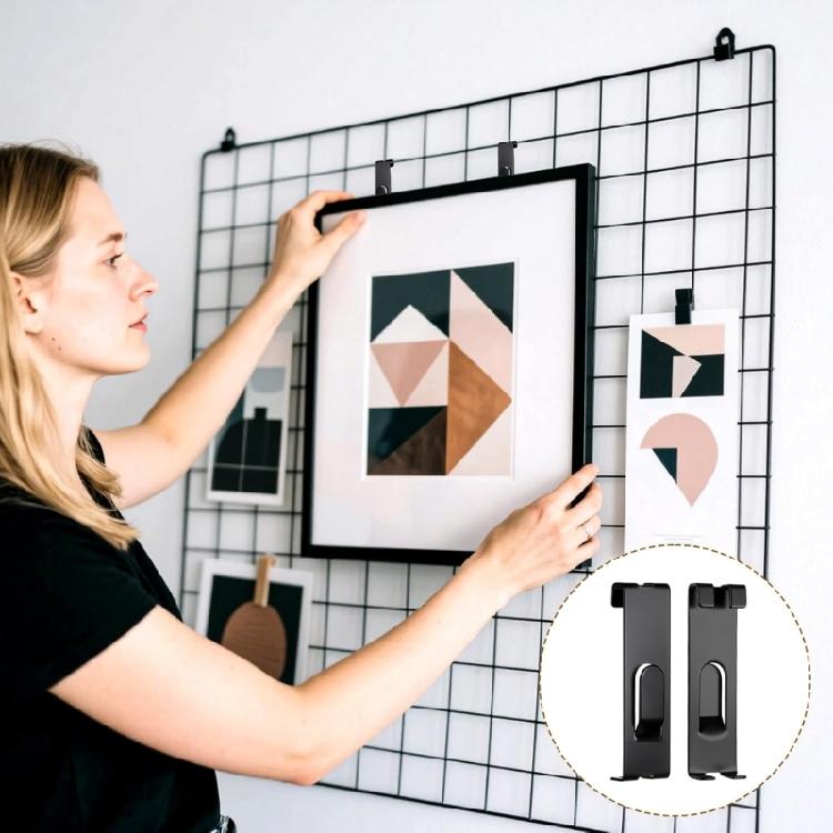 10pcs Heavy Duty Grid Panel Hooks Space Saving Wall Mounted Hangers Multipurpose Organizers for Home Business Use