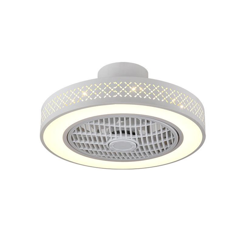 Modern Minimalist Electric Ceiling Fan Light Living Room Variable Frequency Intelligent Remote Control Ceiling Fan Lamp 50*22cm