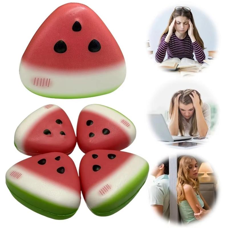 Squishy Watermelon Fidget Toy Slow Rising Fruit Pinch Squeeze Anti-Stress Squeeze Toy Fruit Soft Banana Strawberr Orange Adult