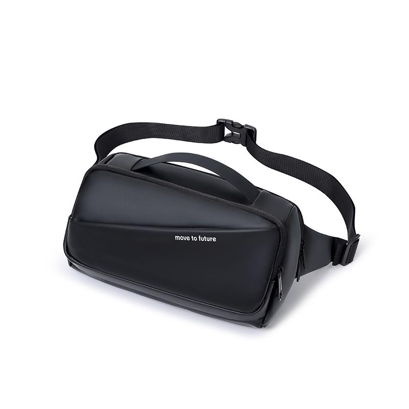 Business Waist Bag Letter Chest Bag Men s Crossbody Bag Multifunctional Shoulder Bag чёрный