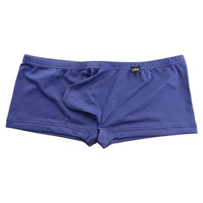 Cueca boxer de tecido La Pomme MFS com bolsa 3D Feita nos tamanhos M e L Cintura baixa frontal Masculino, Japão, (Código do Produto 628005), Marinha.