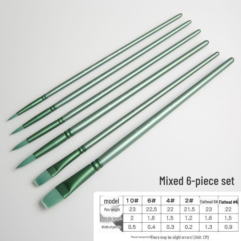 

Набор акварельных кистей: Остроконечные, круглые и плоские мягкие кисти для начинающей каллиграфии и живописи от руки с нейлоновыми материалами Picture Color