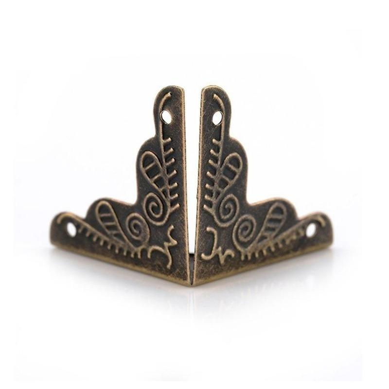 10PCS 3.6x2.4cm Luggage Case Box Corners Brackets Decorative Corner For Furniture Decorative Triangl