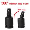 1/4 3/8 1/2 Inch 360 Degree Pneumatic Swivel Knuckle Joint Air Wobble Socket Adapter Joint Socket Adapter for Bicycle/Car Repair