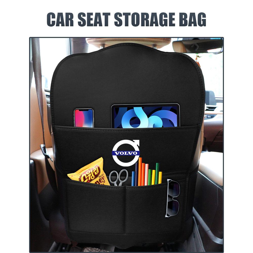 Bolsa Organizadora de Bolso para Guardar e Arrumar na Parte de Trás do Banco do Carro em Couro Para Volvo RDESIGN XC60 XC90 S60 S80 S60L V40 V60 AWD V90