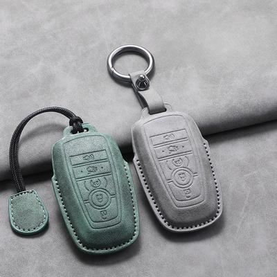 4 5 Tasten Leder Auto Schlüsselhülle Abdeckung für Ford Fusion Mustang Edge Explorer Focus F150 F250 F350 F550 Escape für Lincoln Mondeo