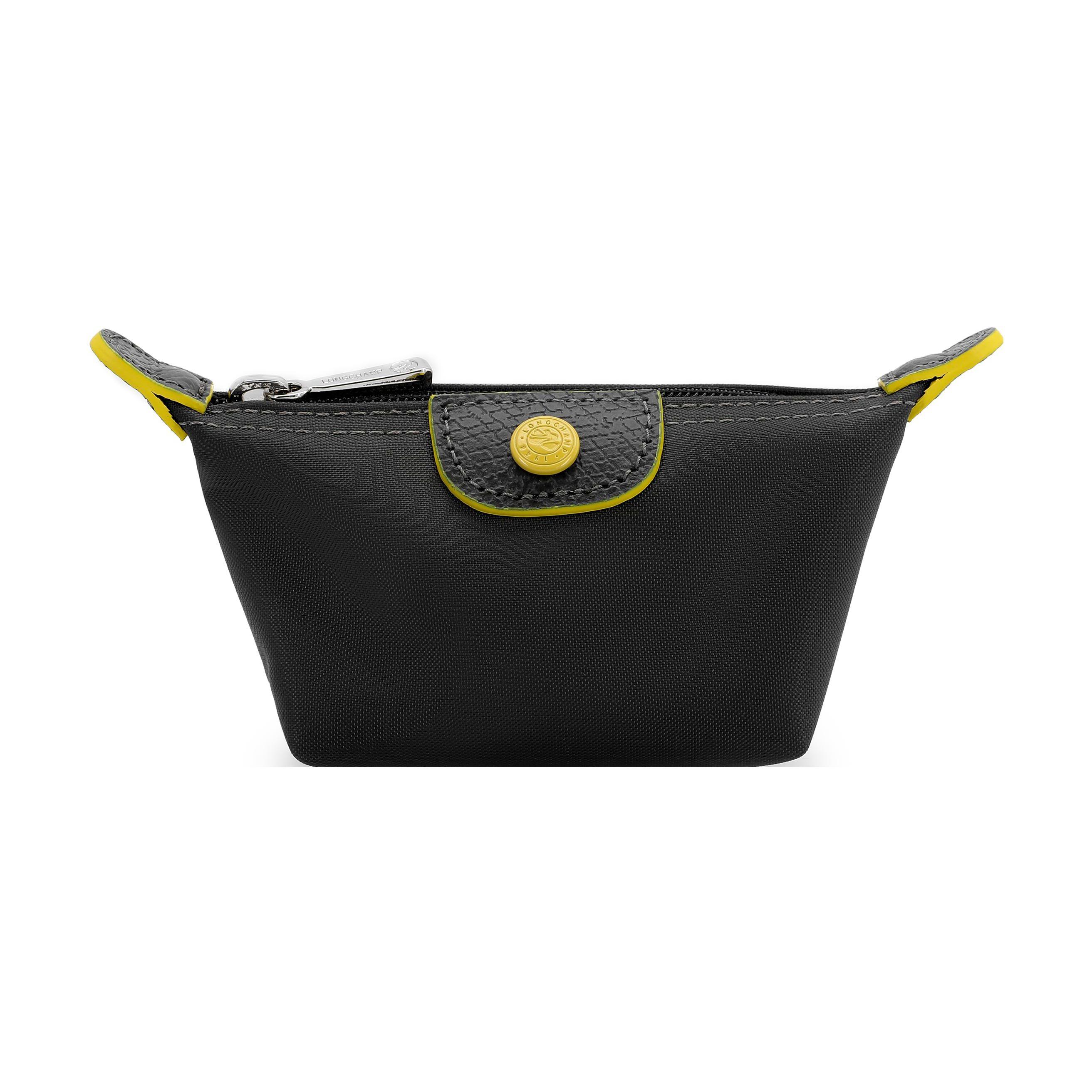 

Longchamp Le Pliage Club Color Block Zipper Closure Canvas Pouch Unisex Pouch Gray Yellow 3693619300 Gray Yellow