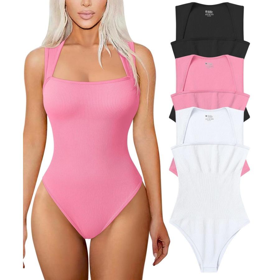 New women's sexy sleeveless onesie slimming high elastic belly lift hip slim jumpsuit